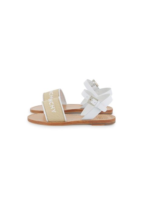 Sandali Bianchi e Beige Con Logo GIVENCHY KIDS | H3082610P